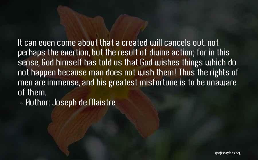 Divine Misfortune Quotes By Joseph De Maistre