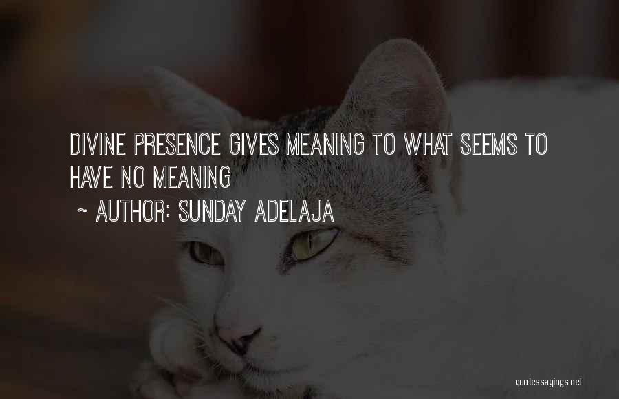 Divine Presence Quotes By Sunday Adelaja