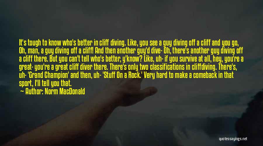 Diving Sport Quotes By Norm MacDonald