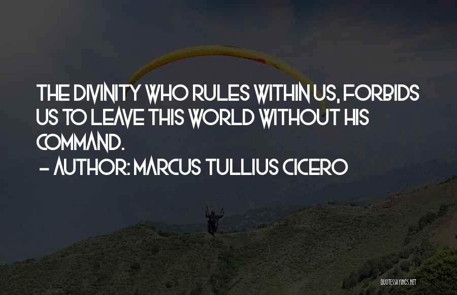 Divinity Within Quotes By Marcus Tullius Cicero