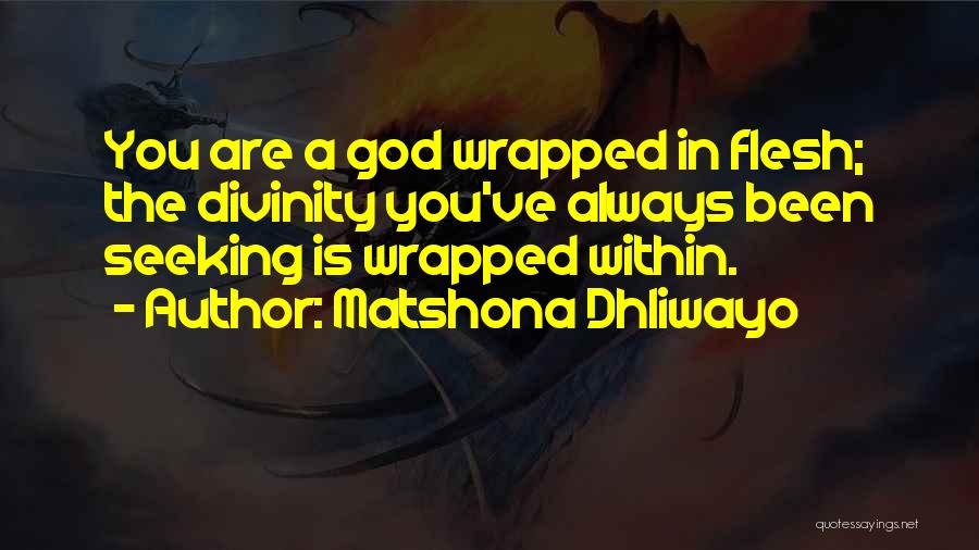 Divinity Within Quotes By Matshona Dhliwayo