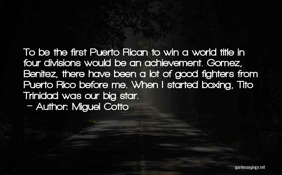 Divisions Quotes By Miguel Cotto