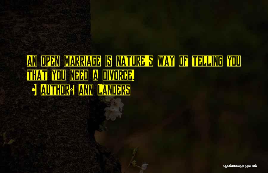 Divorce Funny Quotes By Ann Landers
