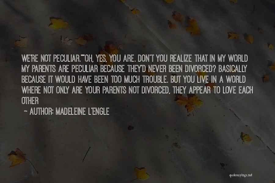 Divorced Parents Quotes By Madeleine L'Engle