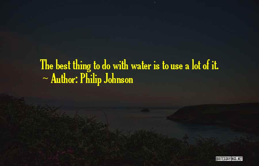 Do It Best Quotes By Philip Johnson