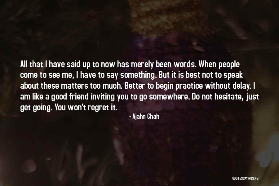 Do Not Delay Quotes By Ajahn Chah