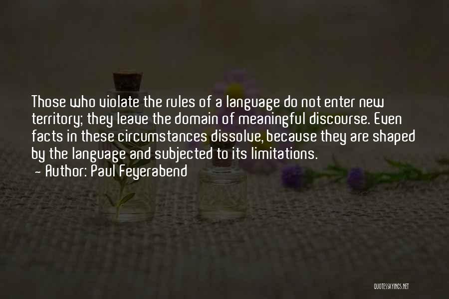 Do Not Enter Quotes By Paul Feyerabend