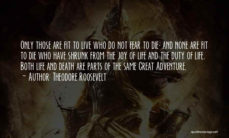 Do Not Fear Death Quotes By Theodore Roosevelt