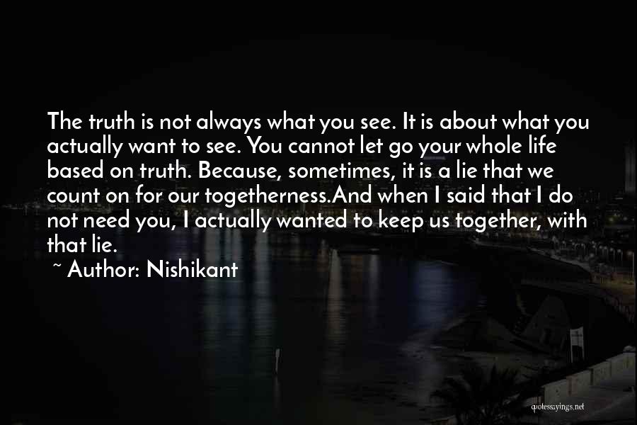 Do Not Let Love Go Quotes By Nishikant