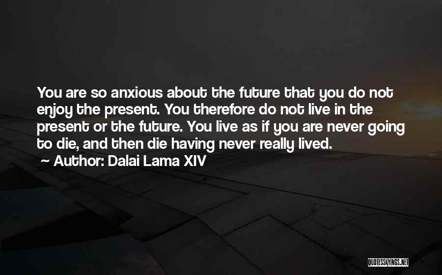 Do Not Live In The Future Quotes By Dalai Lama XIV