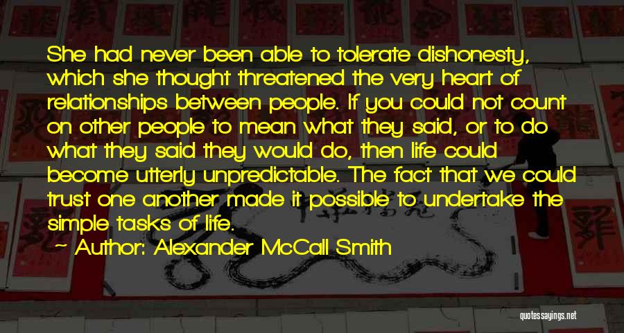 Do Not Tolerate Quotes By Alexander McCall Smith