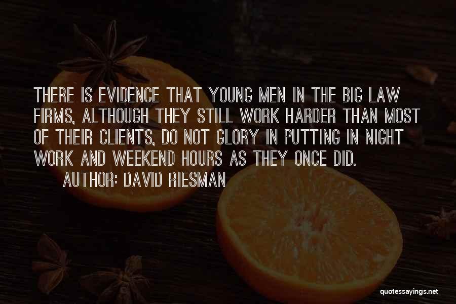 Do Not Work Hard Quotes By David Riesman