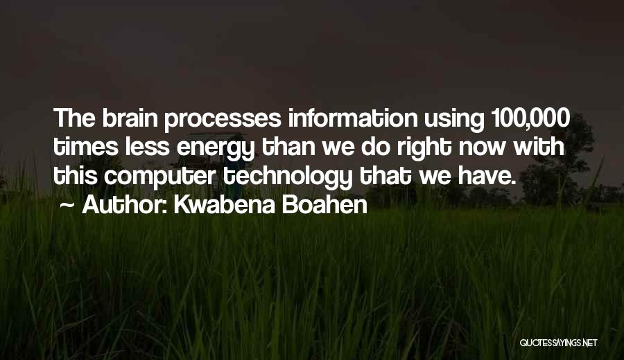 Do Right Now Quotes By Kwabena Boahen