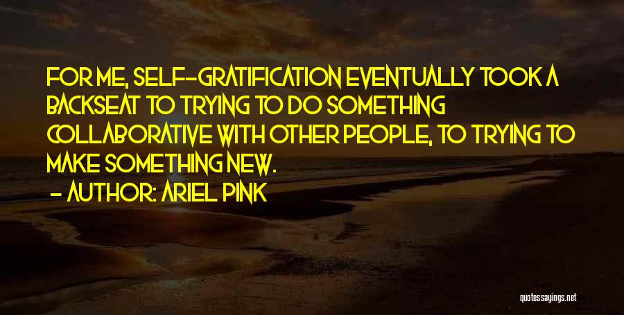 Do Something New Quotes By Ariel Pink