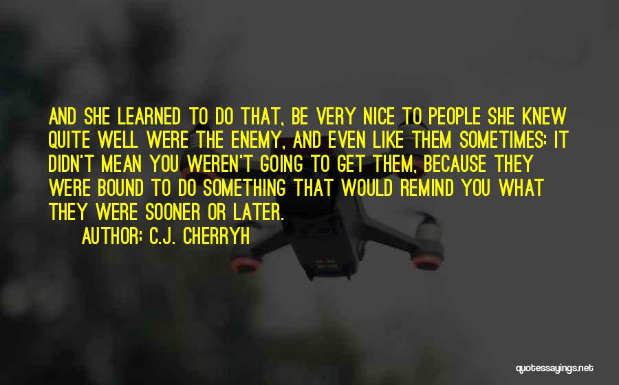 Do Something Nice Quotes By C.J. Cherryh