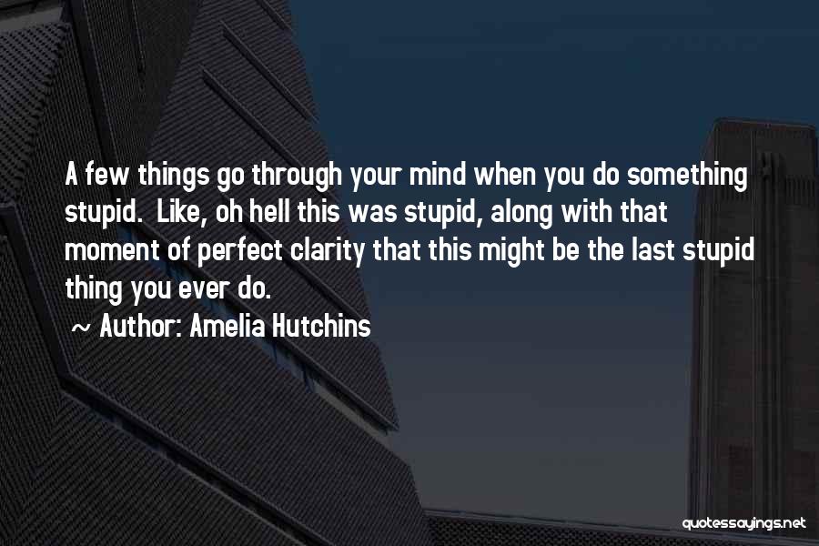 Do Something Stupid Quotes By Amelia Hutchins