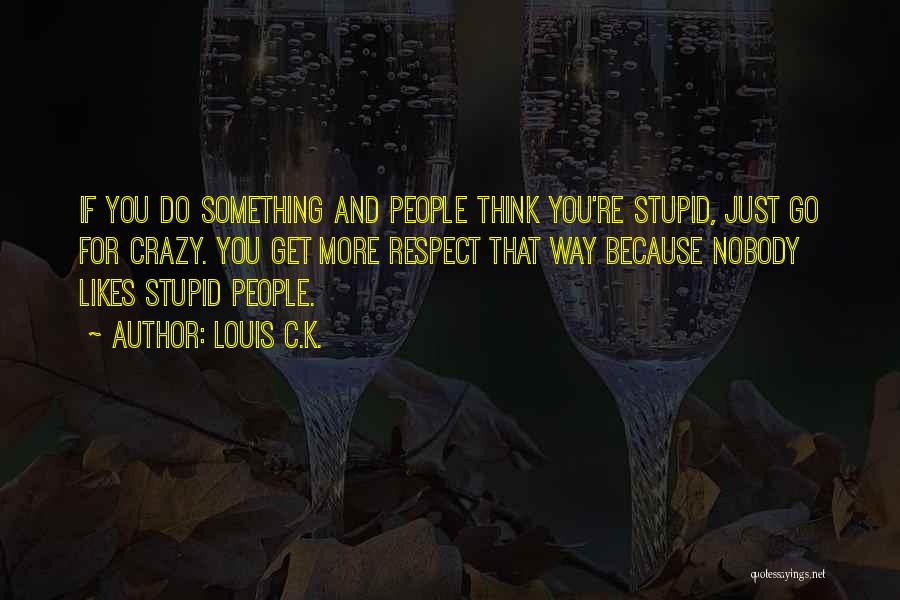 Do Something Stupid Quotes By Louis C.K.