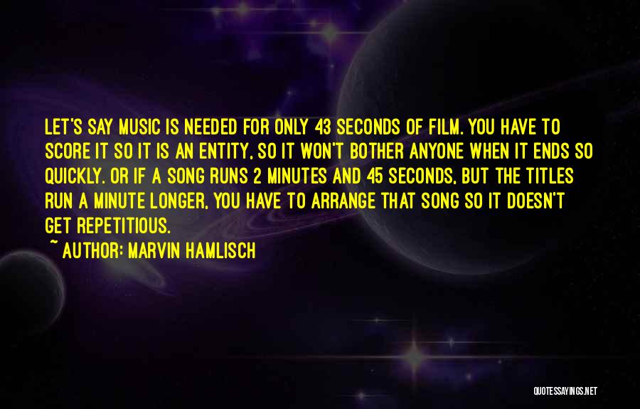 Do Song Titles Have Quotes By Marvin Hamlisch
