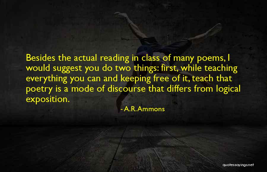 Do Teaching Quotes By A.R. Ammons Do Teaching Quotes By A.R. Ammons