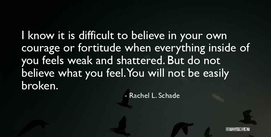 Do What You Believe Quotes By Rachel L. Schade