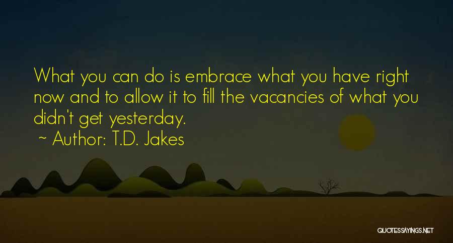 Do What You Have To Do Now Quotes By T.D. Jakes