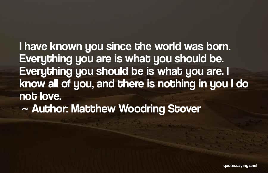 Do You Know I Love You Quotes By Matthew Woodring Stover