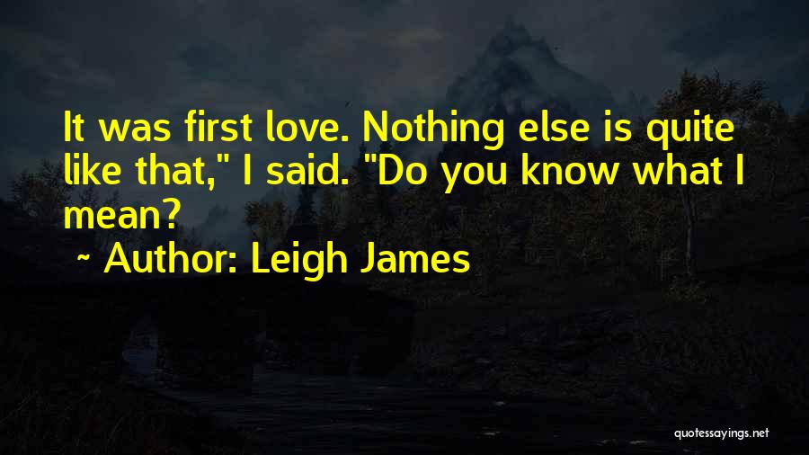 Do You Know What Love Is Quotes By Leigh James