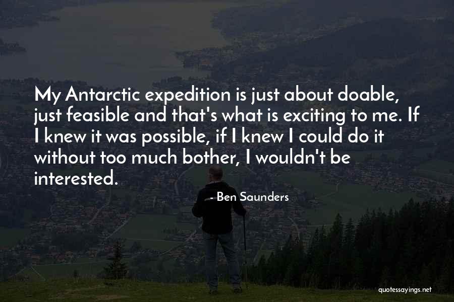 Doable Quotes By Ben Saunders