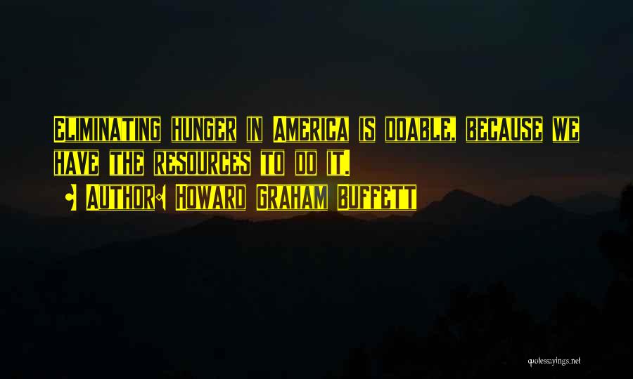 Doable Quotes By Howard Graham Buffett