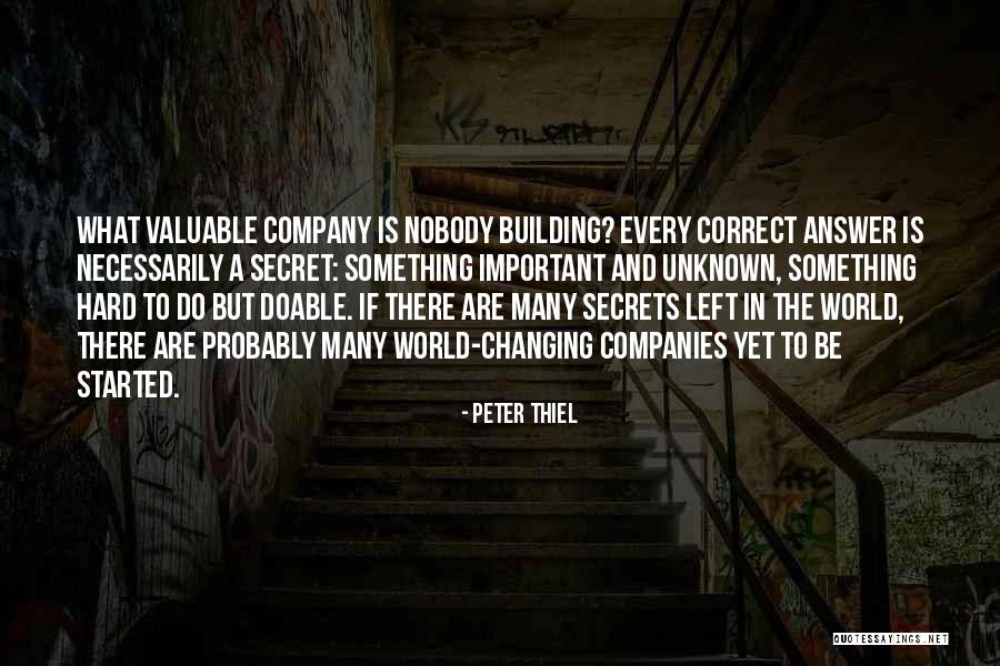 Doable Quotes By Peter Thiel