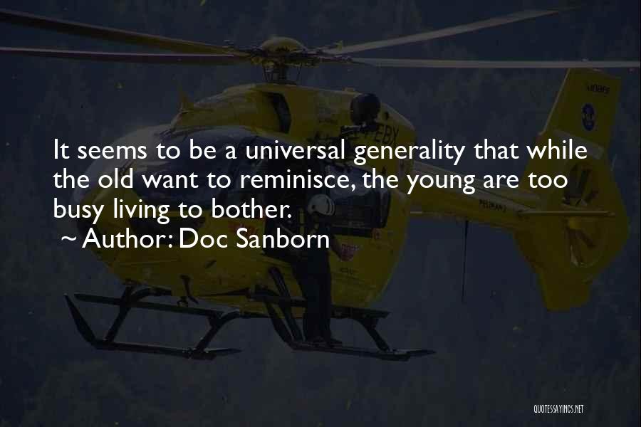 Doc Quotes By Doc Sanborn