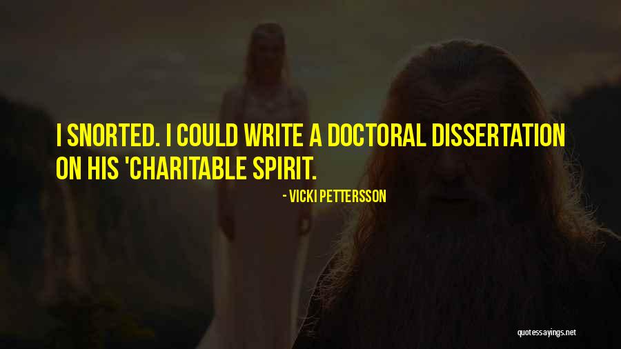 Doctoral Dissertation Quotes By Vicki Pettersson