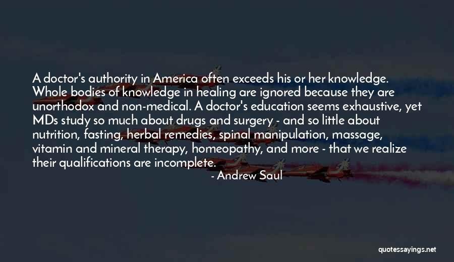 Doctors And Healing Quotes By Andrew Saul