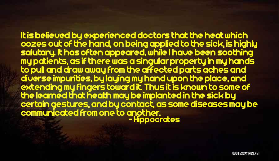 Doctors And Healing Quotes By Hippocrates