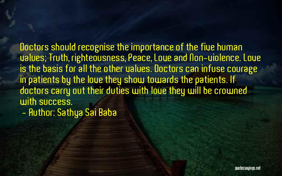 Doctors And Love Quotes By Sathya Sai Baba