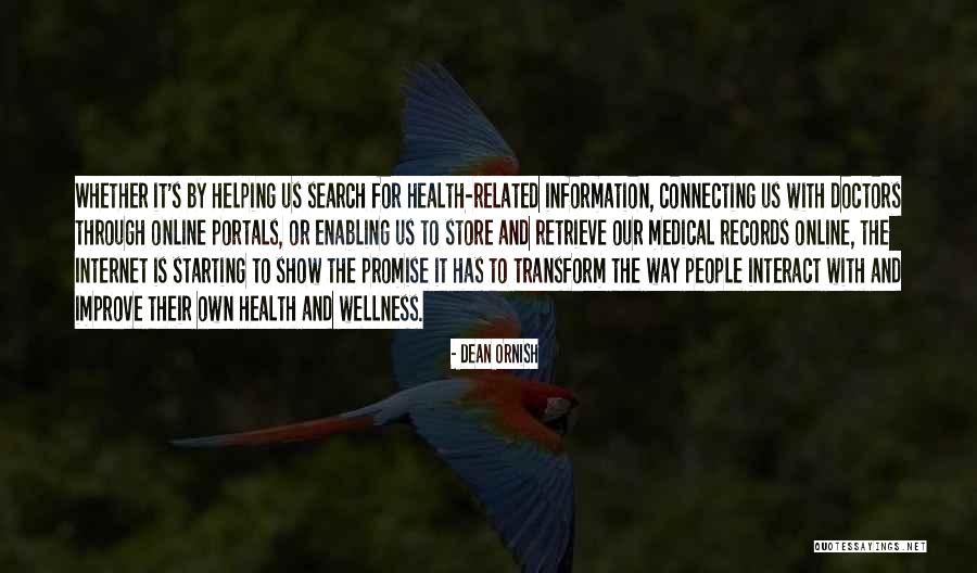 Doctors Helping People Quotes By Dean Ornish Doctors Helping People Quotes By Dean Ornish