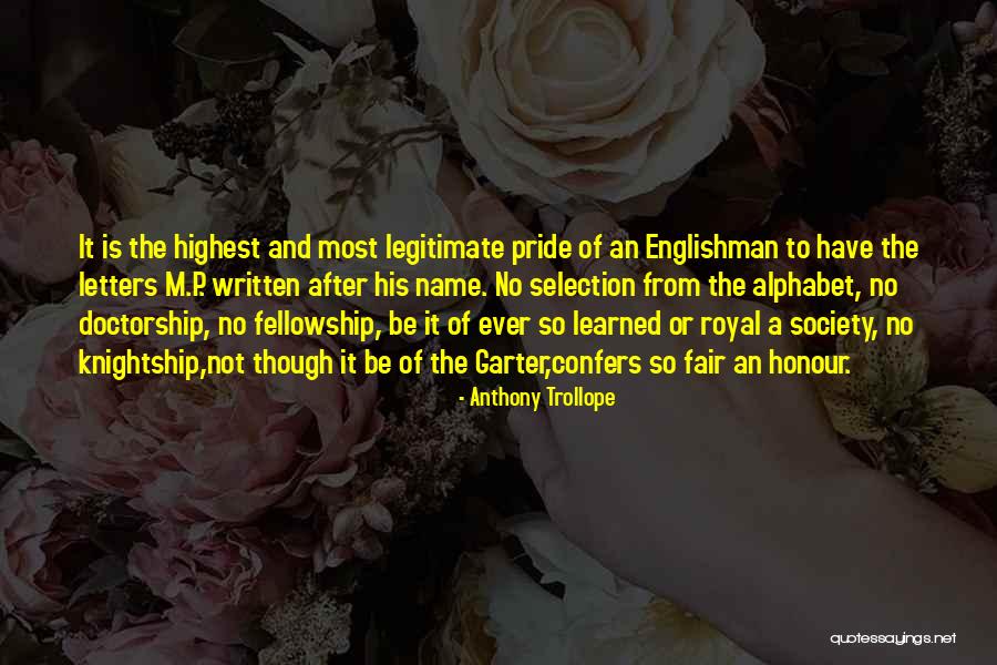 Doctorship Quotes By Anthony Trollope