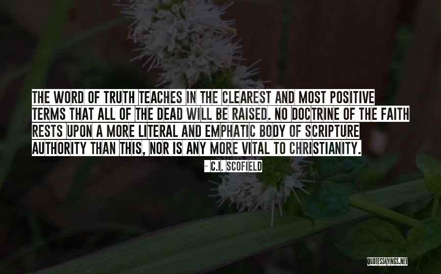 Doctrine In Scripture Quotes By C.I. Scofield Doctrine In Scripture Quotes By C.I. Scofield