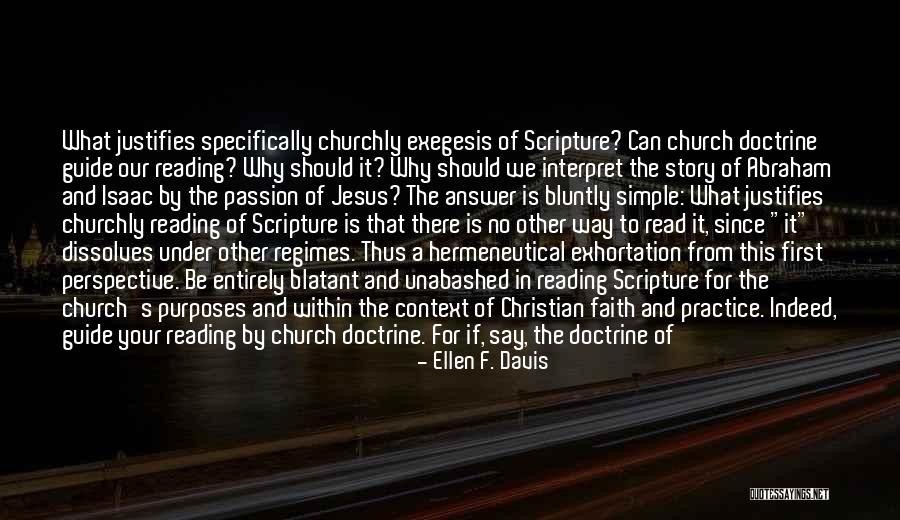 Doctrine In Scripture Quotes By Ellen F. Davis Doctrine In Scripture Quotes By Ellen F. Davis