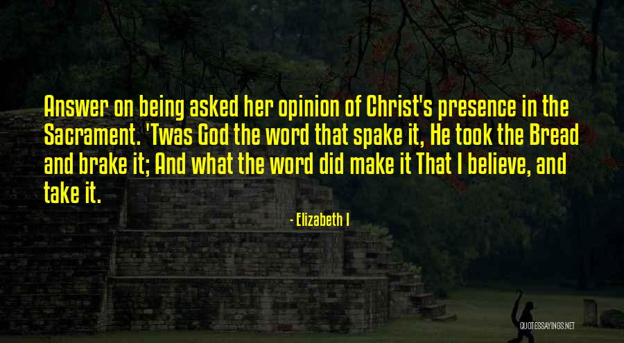 Doctrine That Christ Quotes By Elizabeth I Doctrine That Christ Quotes By Elizabeth I