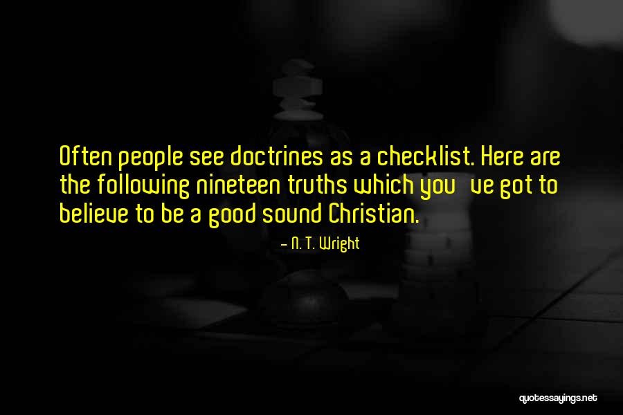Doctrines Quotes By N. T. Wright Doctrines Quotes By N. T. Wright