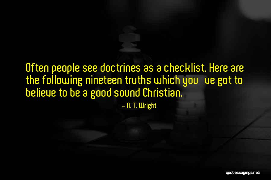 Doctrines Quotes By N. T. Wright