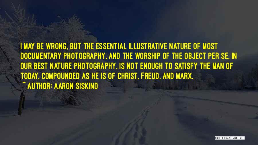 Documentary Photography Quotes By Aaron Siskind