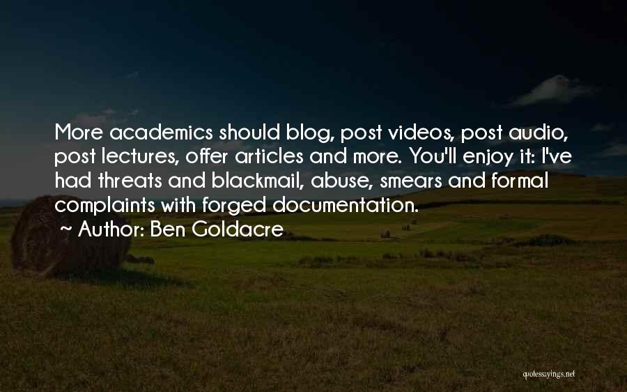 Documentation Quotes By Ben Goldacre