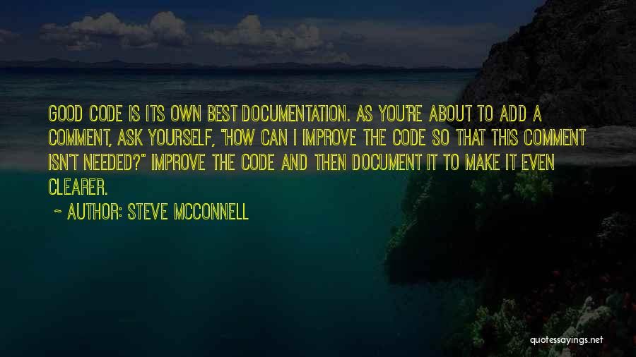 Documentation Quotes By Steve McConnell