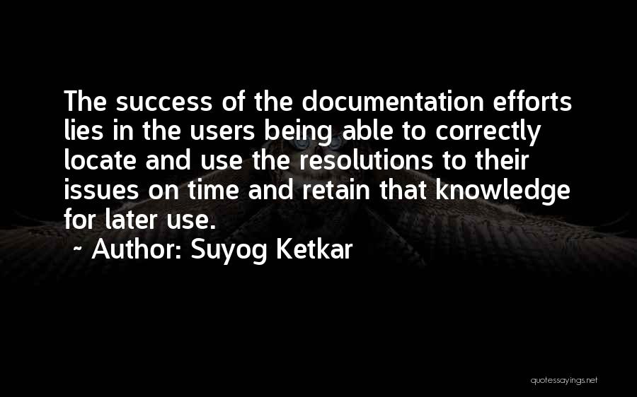 Documentation Quotes By Suyog Ketkar