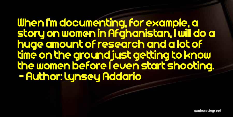 Documenting Quotes By Lynsey Addario