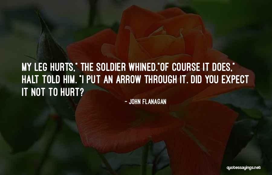 Does It Hurt Quotes By John Flanagan Does It Hurt Quotes By John Flanagan