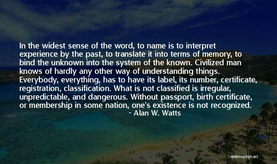 Does Name On Passport Quotes By Alan W. Watts Does Name On Passport Quotes By Alan W. Watts