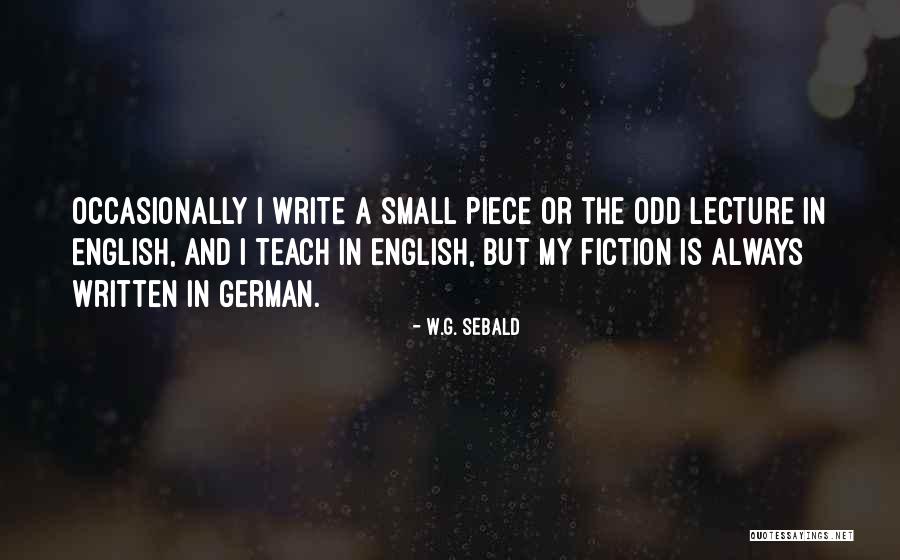 Does Name That Tune Quotes By W.G. Sebald Does Name That Tune Quotes By W.G. Sebald